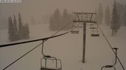 Archived webcam image showing Alpine Lift at Bridger Bowl Ski Resort on 3 Apr 2026 at 00:09