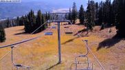 Archived webcam image showing Alpine Lift at Bridger Bowl Ski Resort on 8 Oct 2026 at 20:45