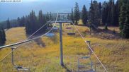 Archived webcam image showing Alpine Lift at Bridger Bowl Ski Resort on 9 Oct 2026 at 16:15