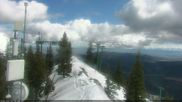 Archived webcam image showing North Ridge - Bridger Bowl on 12 Apr 2026 at 18:53