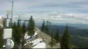 Archived webcam image showing North Ridge - Bridger Bowl on 23 May 2026 at 20:35