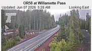 Archived webcam image showing Road Condition Cam at Willamette Pass on 7 Jun 2026 at 14:53