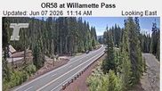 Archived webcam image showing Road Condition Cam at Willamette Pass on 7 Jun 2026 at 20:53