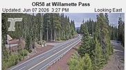 Archived webcam image showing Road Condition Cam at Willamette Pass on 8 Jun 2026 at 00:53