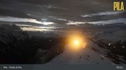 Archived webcam image showing Pila Snowland - Couis 1 on 25 Oct 2026 at 05:10