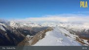 Archived webcam image showing Pila Snowland - Couis 1 on 25 Oct 2026 at 09:10