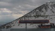 Archived webcam image showing View of Skalnate Pleso (Tatranská Lomnica) on 17 Apr 2026 at 13:11