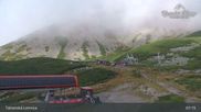 Archived webcam image showing View of Skalnate Pleso (Tatranská Lomnica) on 14 Sep 2026 at 07:32