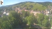 Archiviertes Webcam Bild: Rathaus Eibenstock: Blick Skihang am 28.05.2026 um 10:47 Uhr