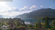 Archived webcam image showing Weesen Lake on 1 Aug 2026 at 08:55