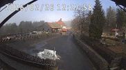 Archived webcam image showing Restaurant at Kreuzberg mountain on 26 Feb 2026 at 12:56