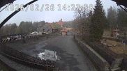 Archived webcam image showing Restaurant at Kreuzberg mountain on 26 Feb 2026 at 14:56
