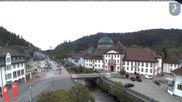 Archived webcam image showing Main street of St Blasien Menzenschwand on 18 May 2026 at 07:25