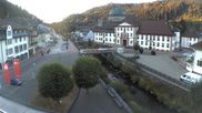 Archived webcam image showing Main street of St Blasien Menzenschwand on 8 Aug 2026 at 07:21
