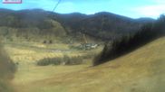 Archived webcam image showing Menzenschwand, top station Moesle on 8 Apr 2026 at 12:18
