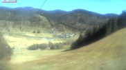 Archived webcam image showing Menzenschwand, top station Moesle on 8 Apr 2026 at 14:18