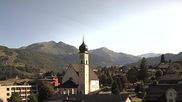 Archived webcam image showing church of Disentis on 12 Jul 2026 at 18:53