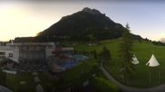 Archived webcam image showing Swiss Holiday Park Stoos on 28 May 2026 at 07:32