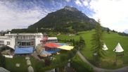 Archived webcam image showing Swiss Holiday Park Stoos on 24 Aug 2026 at 16:59