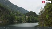 Archived webcam image showing Oetztal: View Lake Piburg on 28 Apr 2026 at 11:36