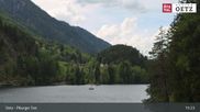 Archived webcam image showing Oetztal: View Lake Piburg on 28 Apr 2026 at 15:36