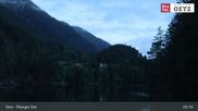Archived webcam image showing Oetztal: View Lake Piburg on 8 May 2026 at 05:36