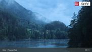 Archived webcam image showing Oetztal: View Lake Piburg on 6 Jul 2026 at 05:00
