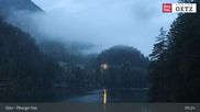 Archived webcam image showing Oetztal: View Lake Piburg on 6 Aug 2026 at 05:04