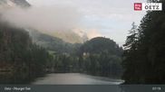 Archived webcam image showing Oetztal: View Lake Piburg on 6 Aug 2026 at 07:04