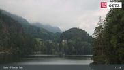 Archived webcam image showing Oetztal: View Lake Piburg on 6 Aug 2026 at 11:04