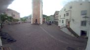 Archived webcam image showing Castelrotto/Kastelruth village square on 11 May 2026 at 06:31