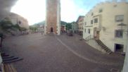 Archived webcam image showing Castelrotto/Kastelruth village square on 14 Jul 2026 at 07:21