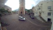 Archived webcam image showing Castelrotto/Kastelruth village square on 14 Jul 2026 at 08:21