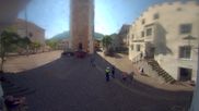 Archived webcam image showing Castelrotto/Kastelruth village square on 3 Aug 2026 at 10:04