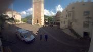 Archived webcam image showing Castelrotto/Kastelruth village square on 3 Aug 2026 at 16:04