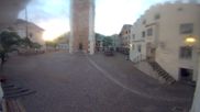 Archived webcam image showing Castelrotto/Kastelruth village square on 9 Aug 2026 at 06:26