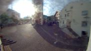 Archived webcam image showing Castelrotto/Kastelruth village square on 9 Aug 2026 at 08:26
