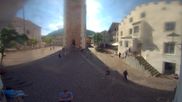 Archived webcam image showing Castelrotto/Kastelruth village square on 9 Aug 2026 at 10:26