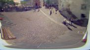 Archived webcam image showing Castelrotto/Kastelruth village square on 9 Aug 2026 at 12:26