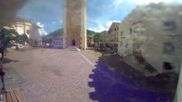 Archived webcam image showing Castelrotto/Kastelruth village square on 9 Aug 2026 at 14:26