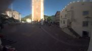 Archived webcam image showing Castelrotto/Kastelruth village square on 9 Aug 2026 at 18:26