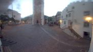 Archived webcam image showing Castelrotto/Kastelruth village square on 9 Aug 2026 at 20:26