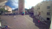 Archived webcam image showing Castelrotto/Kastelruth village square on 18 Sep 2026 at 12:01