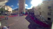 Archived webcam image showing Castelrotto/Kastelruth village square on 9 Oct 2026 at 12:40