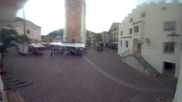 Archived webcam image showing Castelrotto/Kastelruth village square on 15 Oct 2026 at 08:39