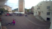 Archived webcam image showing Castelrotto/Kastelruth village square on 15 Oct 2026 at 12:39