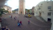 Archived webcam image showing Castelrotto/Kastelruth village square on 15 Oct 2026 at 14:39
