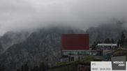 Archived webcam image showing mountain station gondola on 6 Jun 2026 at 08:28