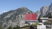 Archived webcam image showing mountain station gondola on 19 Jun 2026 at 10:50