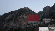 Archived webcam image showing mountain station gondola on 15 Sep 2026 at 06:59